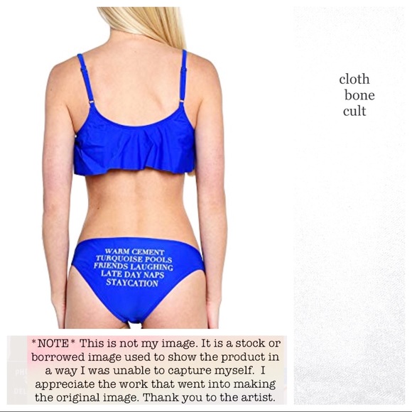 ✨NWT✨WILDFOX💋🦊 2-Piece “Staycation” BATHING SUIT - Picture 8 of 8